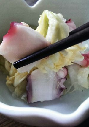 らっきょう酢で簡単★★タコ酢キャベツ-レシピのメイン写真