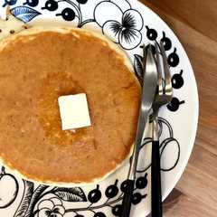 รูปของ どーーんと一枚で！楽チン餅パンケーキ♡