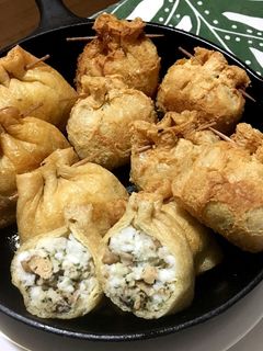 さば缶とはんぺんと油揚げで巾着揚げ-レシピのメイン写真