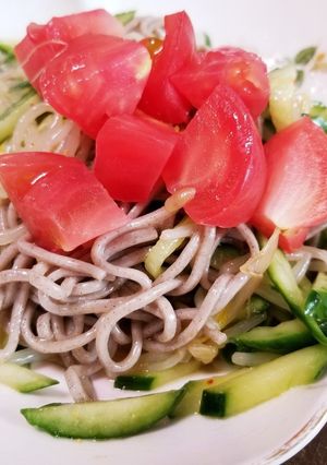 さっぱり甘酢冷菜蕎麦-レシピのメイン写真