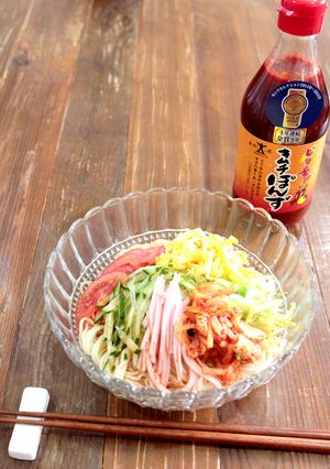 冷やし中華（キムチぽんず味）-レシピのメイン写真