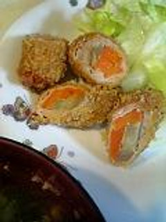 豚切落し肉の野菜巻き巻きフライ-レシピのメイン写真