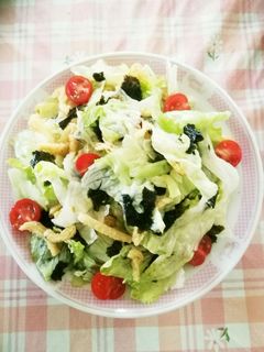 レタスでかんたんごま油サラダ-レシピのメイン写真
