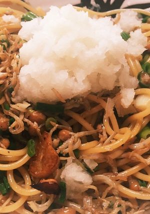 簡単！納豆しらすのパスタ☆大根おろし添え-レシピのメイン写真