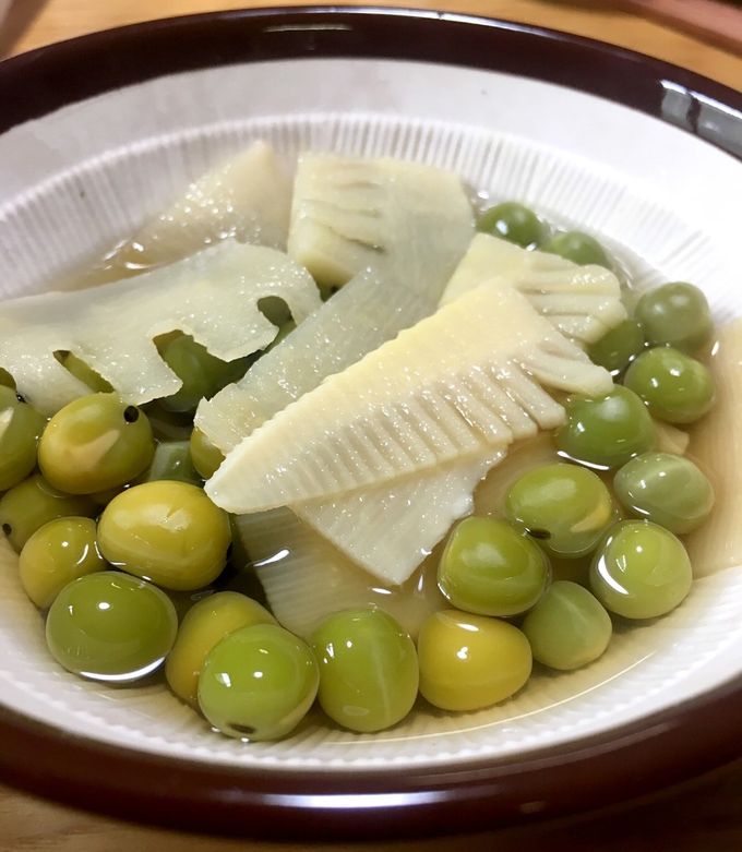 タケノコとえんどう豆の煮物-レシピのメイン写真