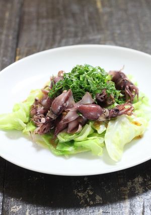 大葉とホタルイカの酢みそ和え-レシピのメイン写真