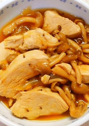 柑橘果汁で✾鶏むね肉としめじのさっぱり煮-レシピのメイン写真