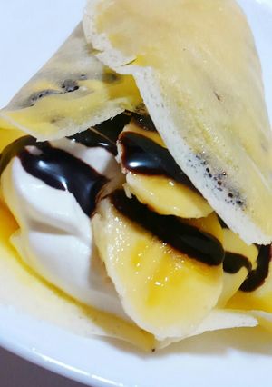 フライパンで焼く！チョコバナナクレープ-レシピのメイン写真