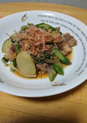 レシピ2やまうどの味噌炒め-レシピのメイン写真