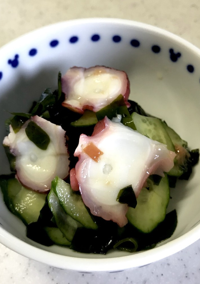 胡瓜とワカメ、タコの梅風味-レシピのメイン写真
