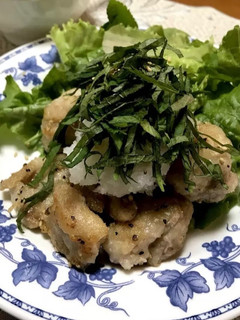 大葉とおろし大根の梅肉ソースがけチキン♪-レシピのメイン写真