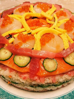 ちらし寿司のケーキ-レシピのメイン写真