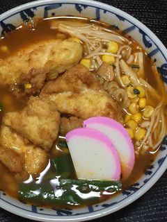 鳥マヨ唐揚げの辛ラーメン-レシピのメイン写真