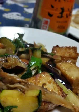 ごま油と香味野菜で作る甘辛野菜炒め-レシピのメイン写真
