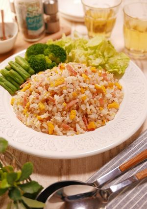 レンジでお手軽♪ハーブベーコンチャーハン-レシピのメイン写真