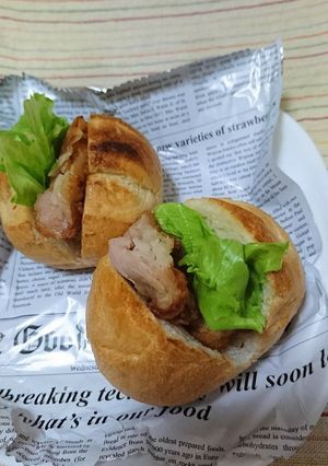 はさむだけ！チキンサンド(^-^)-レシピのメイン写真