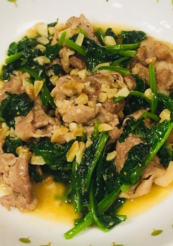 豚肉とほうれん草炒め-レシピのメイン写真