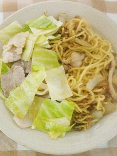 豚肉とキャベツのマヨ炒め付き焼きそば-レシピのメイン写真