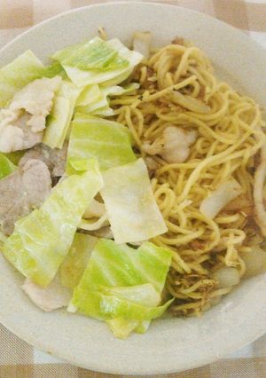 豚肉とキャベツのマヨ炒め付き焼きそば-レシピのメイン写真