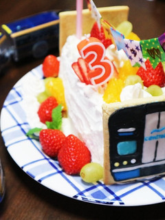お誕生日の電車ケーキ-レシピのメイン写真