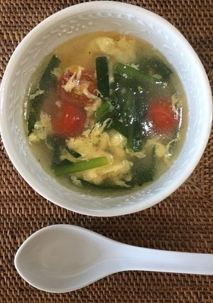 ごま油が決め手！ニラ玉中華スープ-レシピのメイン写真