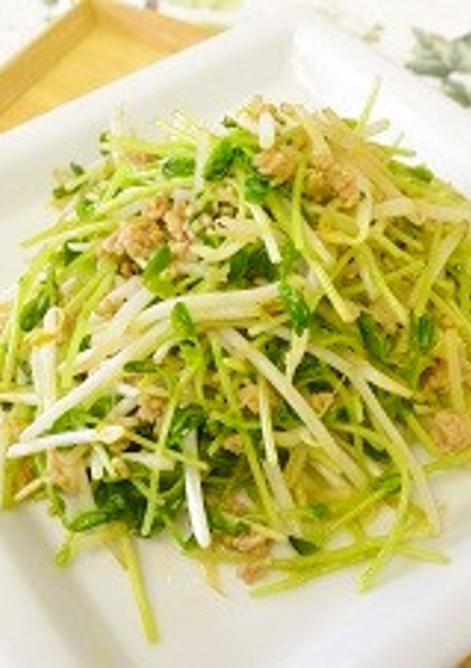 豆苗ともやしのひき肉炒め-レシピのメイン写真