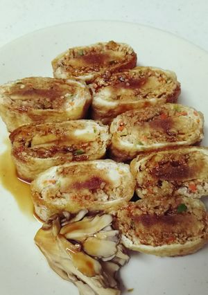 鶏挽き肉と高野豆腐の油揚げサンド-レシピのメイン写真