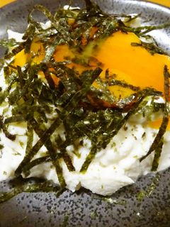豪快月見とろろ豆腐-レシピのメイン写真