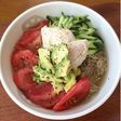ごま油が香る☆ふるる冷麺アボカド仕立て
