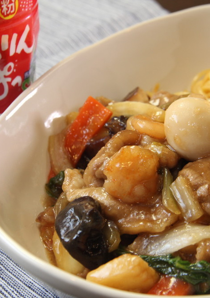 とろりんぱっであんかけ焼きそば-レシピのメイン写真