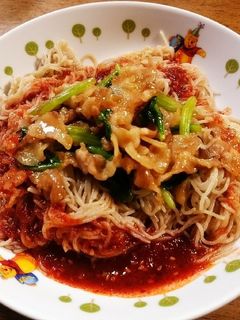 「ふるる冷麺 ビビン冷麺」の甘辛のせ!-レシピのメイン写真