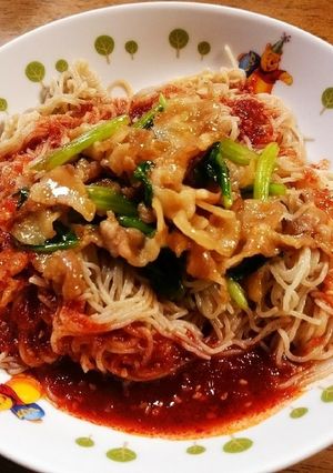 「ふるる冷麺　ビビン冷麺」の甘辛のせ！-レシピのメイン写真