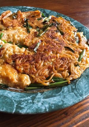 辛ラーメン☆ヘルシー豆腐チヂミ-レシピのメイン写真