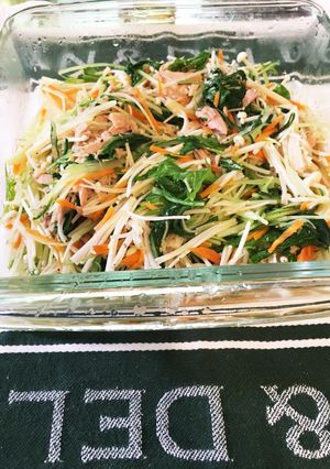 レンジで1分半♪ツナ水菜えのき和え-レシピのメイン写真