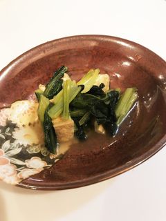 小松菜と厚揚げの煮物-レシピのメイン写真