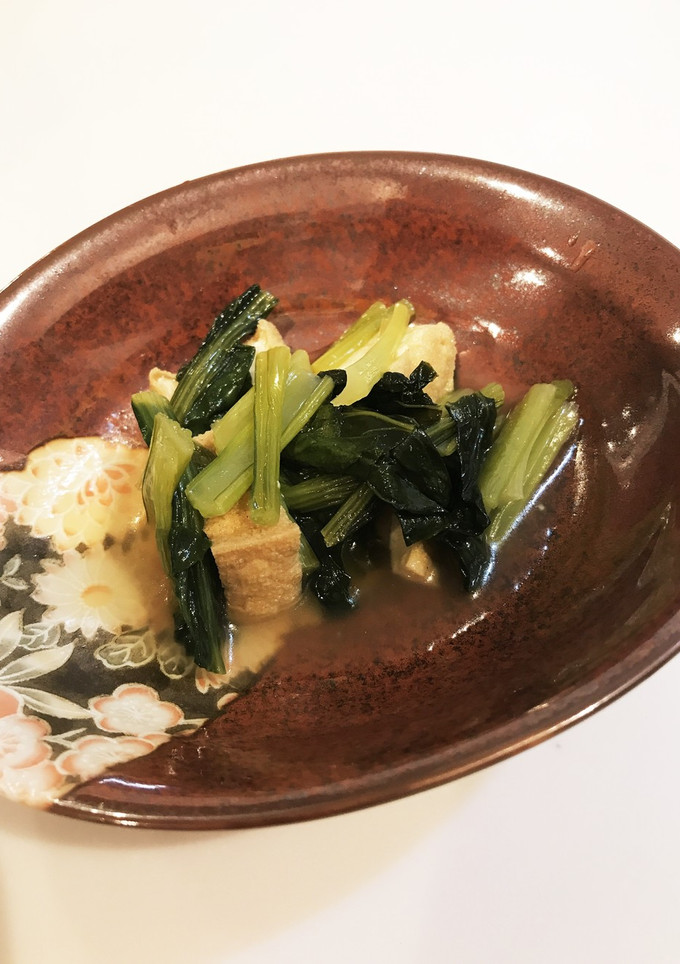 小松菜と厚揚げの煮物-レシピのメイン写真