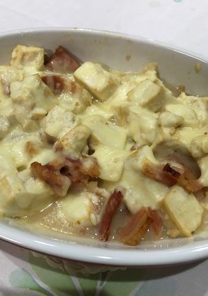 材料３つ★豆腐とベーコンのチーズ焼き-レシピのメイン写真