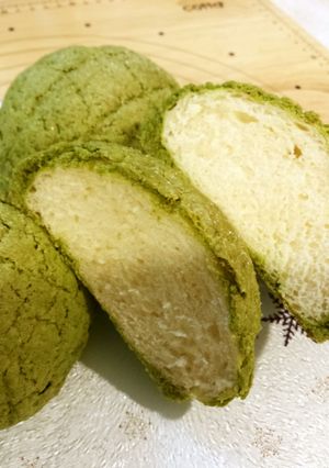 サクサク宇治抹茶メロンパン-レシピのメイン写真