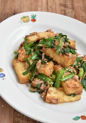厚揚げ豆腐とにらのツナ炒め【作り置き】-レシピのメイン写真