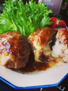 照り焼きチーズinハンバーグ♡-レシピのメイン写真
