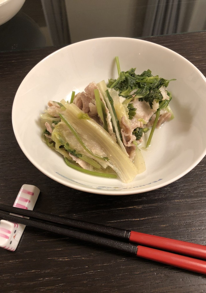 レタスと豚肉とパクチーの重ね蒸し-レシピのメイン写真