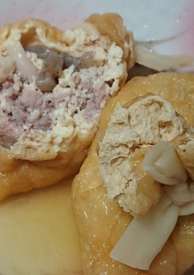 昆布だしが効いてる白和えのあげ包み煮-レシピのメイン写真