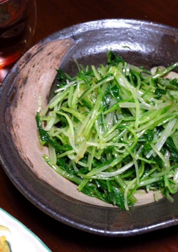 我が家の減塩　水菜のおひたし-レシピのメイン写真