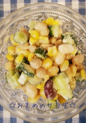 いろいろお豆のごま味噌マヨサラダ☆-レシピのメイン写真
