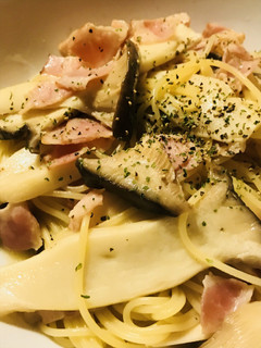 和風☆ベーコン&茸のしょう油バターパスタ-レシピのメイン写真