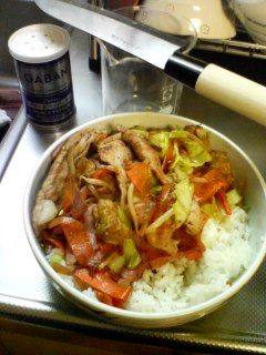 野菜炒め【丼】-レシピのメイン写真