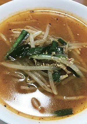 ピリ辛もやしの味噌スープ-レシピのメイン写真