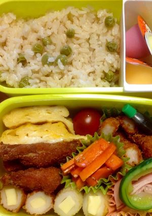 息子弁当&ママへのお弁当180502-レシピのメイン写真