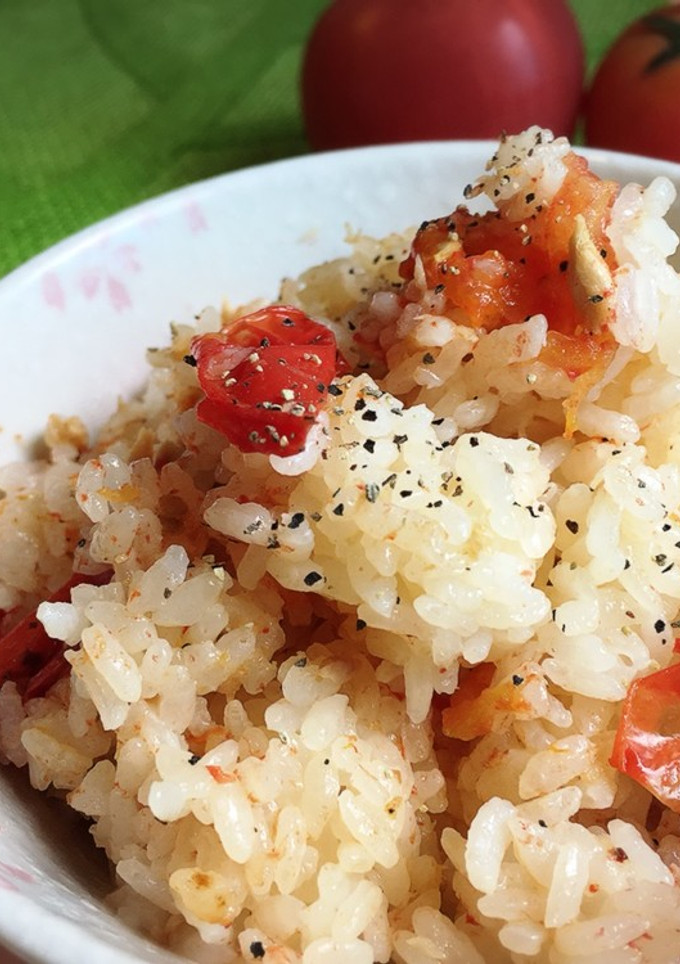 簡単美味♡ツナとトマトの白だしご飯-レシピのメイン写真