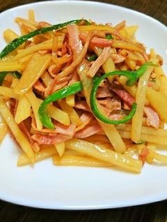 ベーコン、ポテトの細切りごま油炒め☆-レシピのメイン写真